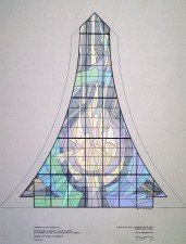 Narthex Window: "Paradisus", Jeff Smith, Architectural Stained Glass, Texas
