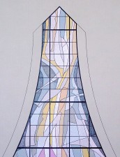 Altar Window: "Eucharist/Holy Spirit", Jeff Smith, Architectural Stained Glass, Texas