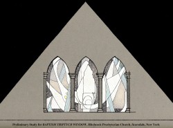 Baptism Triptych, Jeff Smith, Architectural Stained Glass, Inc., Fort Davis, Texas