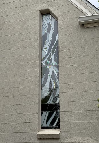 Exterior view of one of the two Altar Windows.