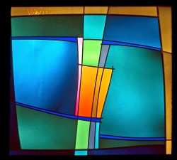 Autonomous stained glass: "Aperture II", private collection, Pine Bluff, AR