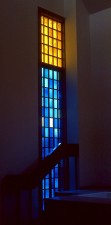Maximum security prison chapel etched glass Window: Altar Window