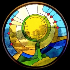 St. Alcuin Montessori School Gymnasium Stained Glass: Four Seasons Windows: Summer