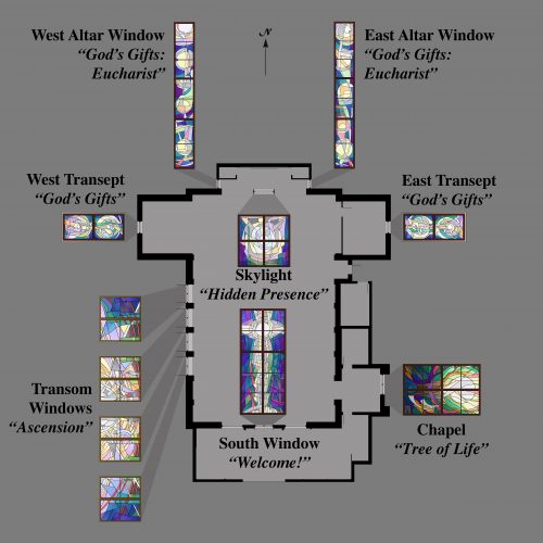 Once the Stained Glass Designs were approved, it was time to select glass. This was made much more difficult than usual due to diminishing availability of European mouthblown glass. The Polish factory had already closed thanks to the severe restriction of natural gas that's resulted from Putin's ghastly war in Ukraine. The only remaining source, in Germany, has had to curtail its production. 

See 