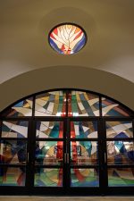 Baptistry Dove Window Architectural Stained Glass, Inc., Jeff Smith, Texas mouthblown