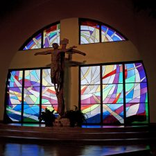 Crucifixion Window Architectural Stained Glass, Inc., Jeff Smith, Texas mouthblown