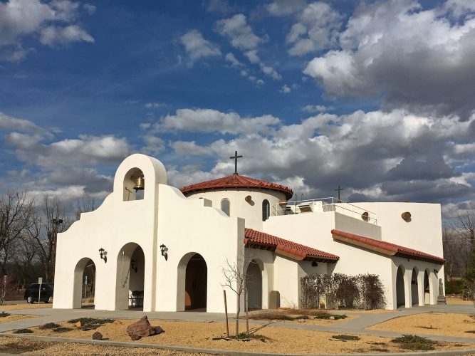 New Chapel at Holy Cross Retreat Center, Mesilla, New Mexico.