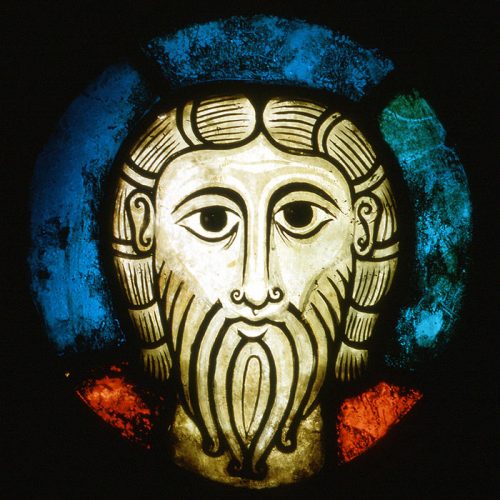 Head of Christ (9th c.) from Wissembourg in Alsace