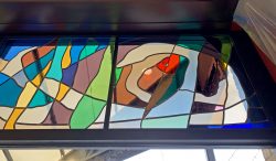 Richard Walker's Pancake House Architectural stained glass Inc.