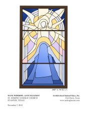 "Annunciation" Window: Scale, Color Rendering.