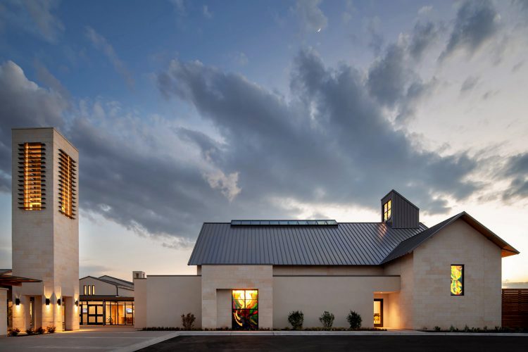 Twilight view courtesy Rhotenberry Wellen Architects, Midland.